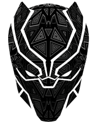 An icon of the mask from the Marvel character known as Black Panther.